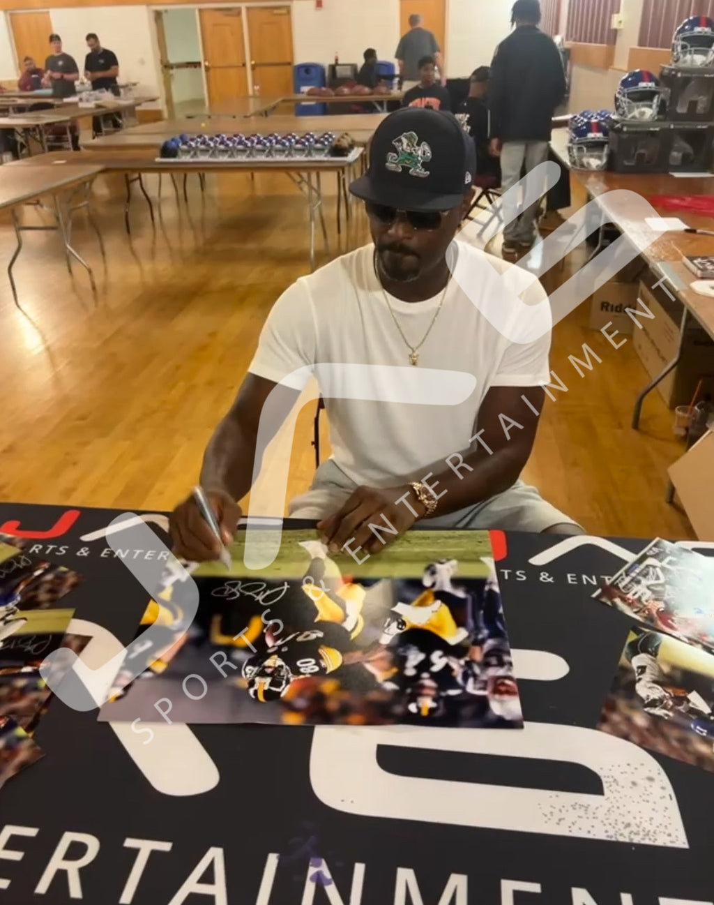 Plaxico Burress autographed signed 16x20 photo NFL Pittsburgh Steelers JSA COA