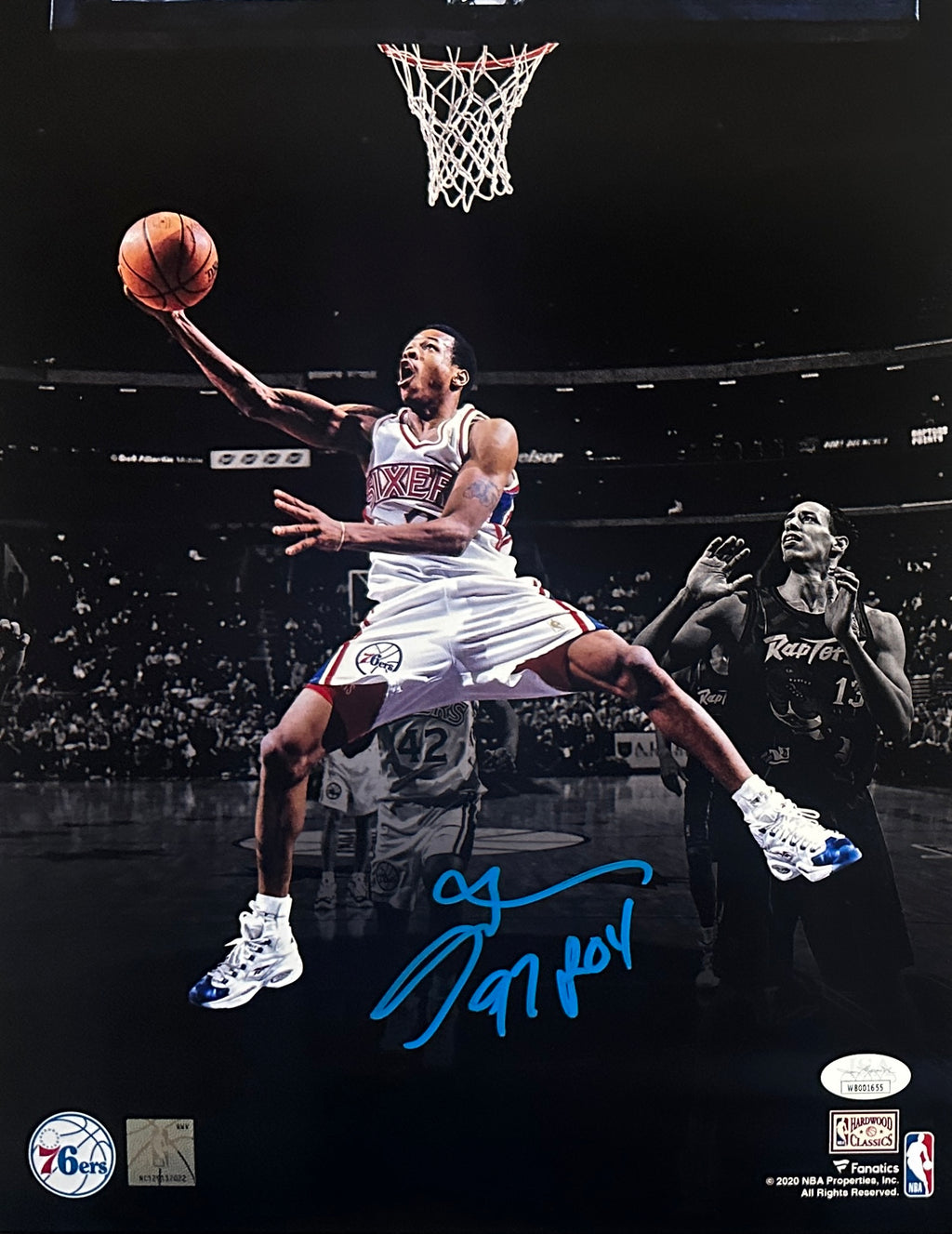 Allen Iverson auto signed inscribed 11x14 photo Philadelphia 76ers NBA JSA