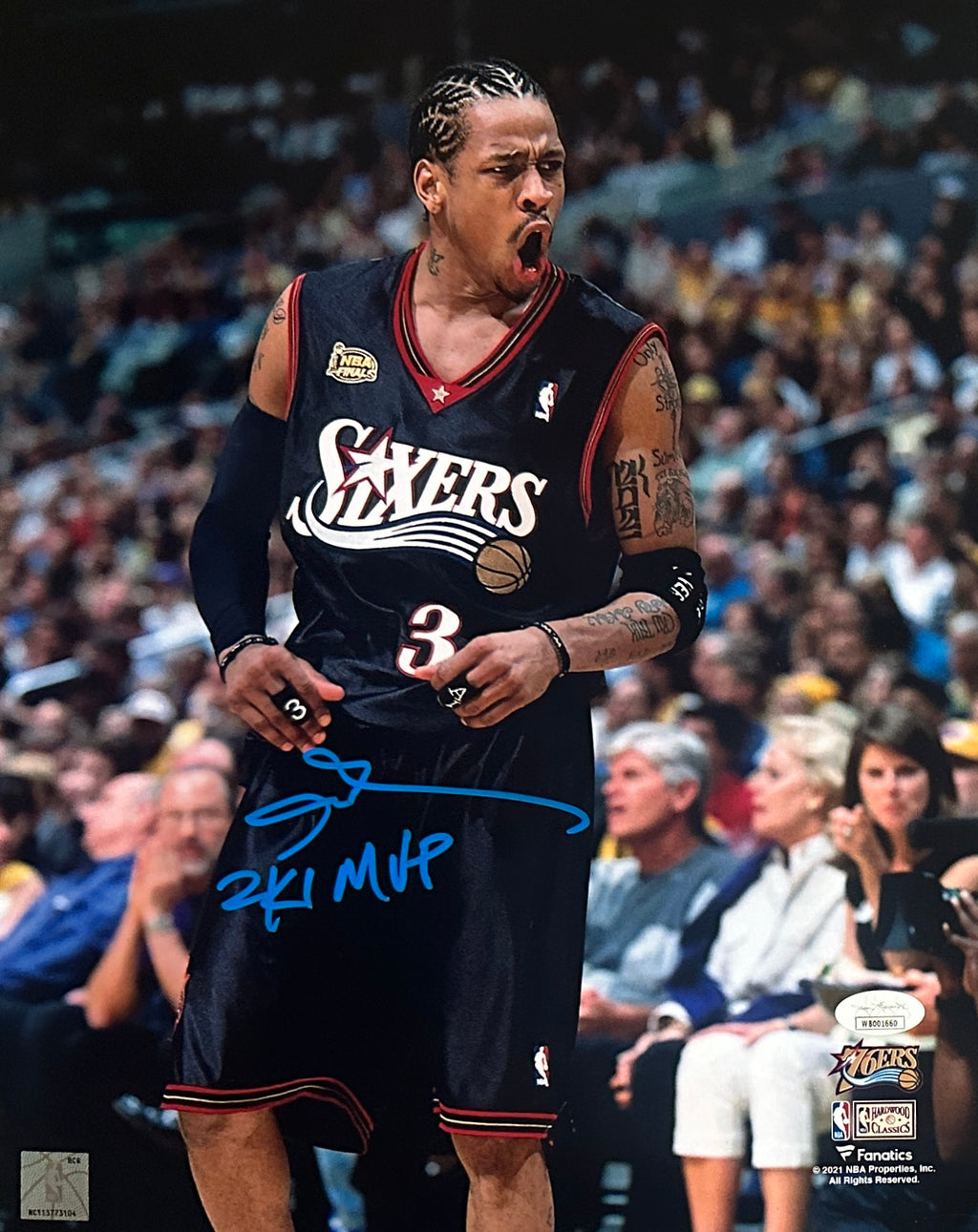 Allen Iverson auto signed inscribed 11x14 photo Philadelphia 76ers NBA JSA