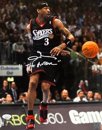 Allen Iverson auto signed inscribed 11x14 photo Philadelphia 76ers NBA JSA