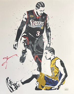 Allen Iverson autographed signed 11x14 art piece Philadelphia 76ers NBA JSA COA