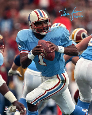 Warren Moon autographed signed inscribed 16x20 photo NFL Houston Oilers PSA