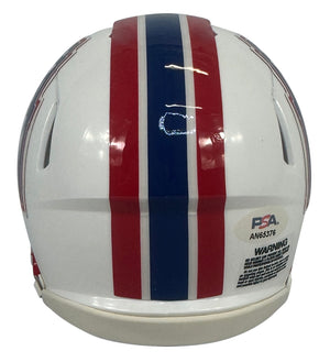 Warren Moon autographed signed inscribed mini helmet NFL Houston Oilers PSA