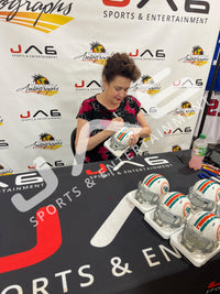 Sean Young autographed inscribed mini helmet Ace Ventura JSA Miami Dolphins