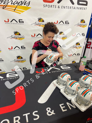 Sean Young autographed inscribed mini helmet Ace Ventura JSA Miami Dolphins