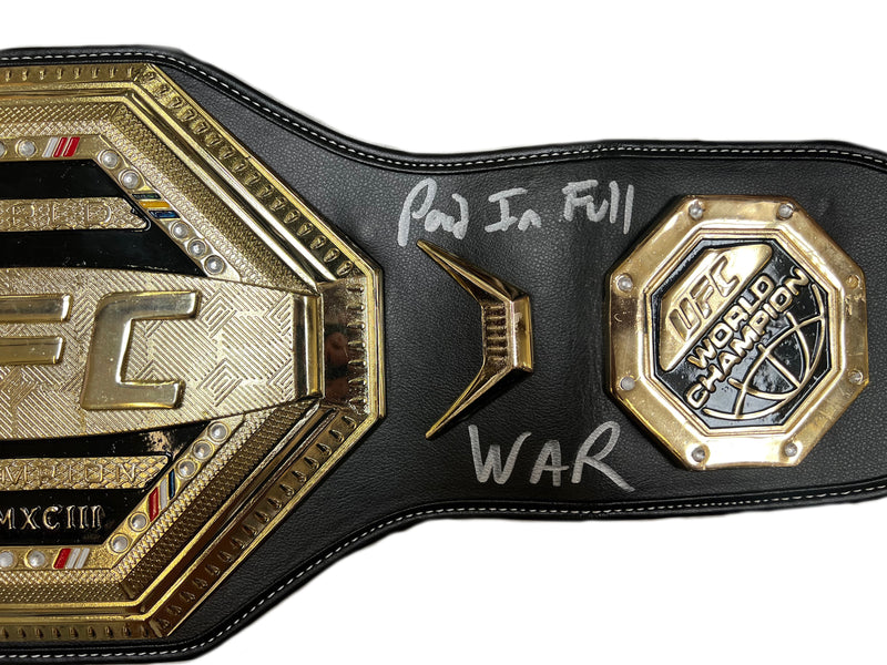 Dustin Poirier autographed signed inscribed belt UFC JSA COA Max Holloway