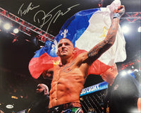 Dustin Poirier signed inscribed 16x20 photo UFC The Diamond JSA Max Holloway