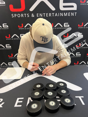 Brandon Hagel autographed signed Puck NHL Tampa Bay Lightning JSA COA