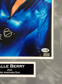 Halle Berry autographed signed suede framed 11x14 007 James Bond Jinx JSA COA