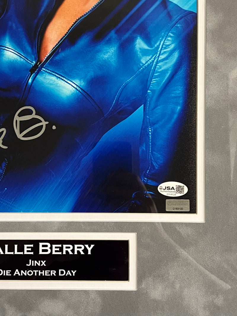 Halle Berry autographed signed suede framed 11x14 007 James Bond Jinx JSA COA