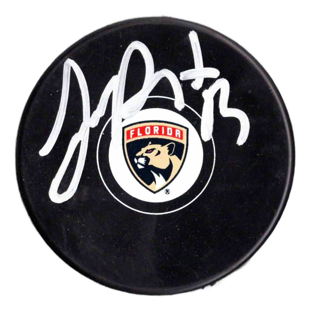 Sam Reinhart autographed signed puck NHL Florida Panthers JSA COA