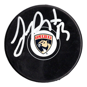 Sam Reinhart autographed signed puck NHL Florida Panthers JSA COA