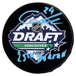 Connor McMichael autographed signed inscribed puck NHL Washington Capitals JSA