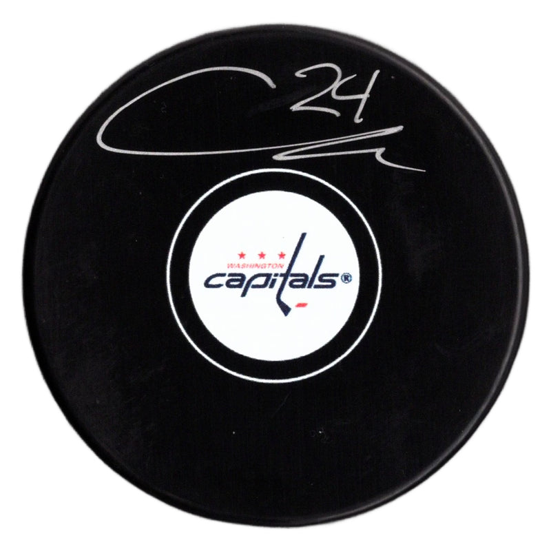 Connor McMichael autographed signed puck NHL Washington Capitals JSA COA