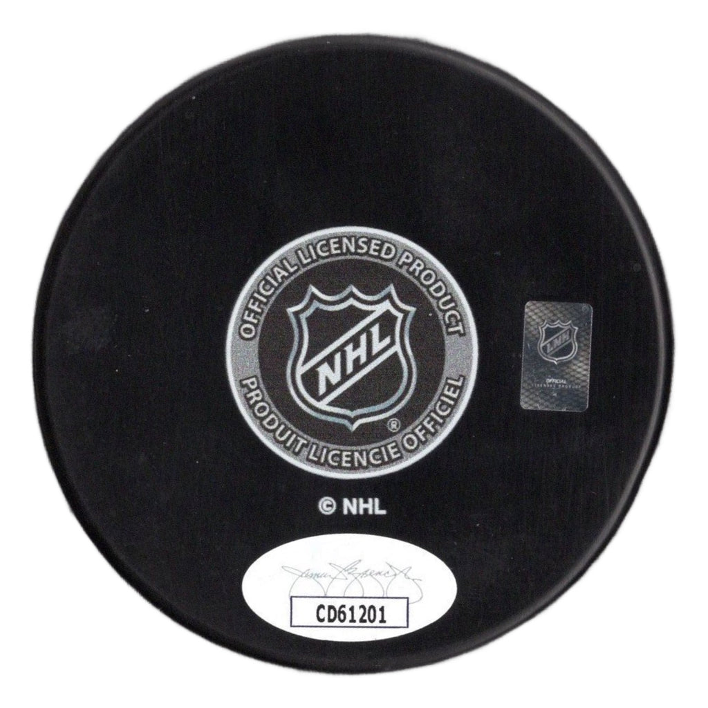 Connor McMichael autographed signed inscribed puck NHL Washington Capitals JSA