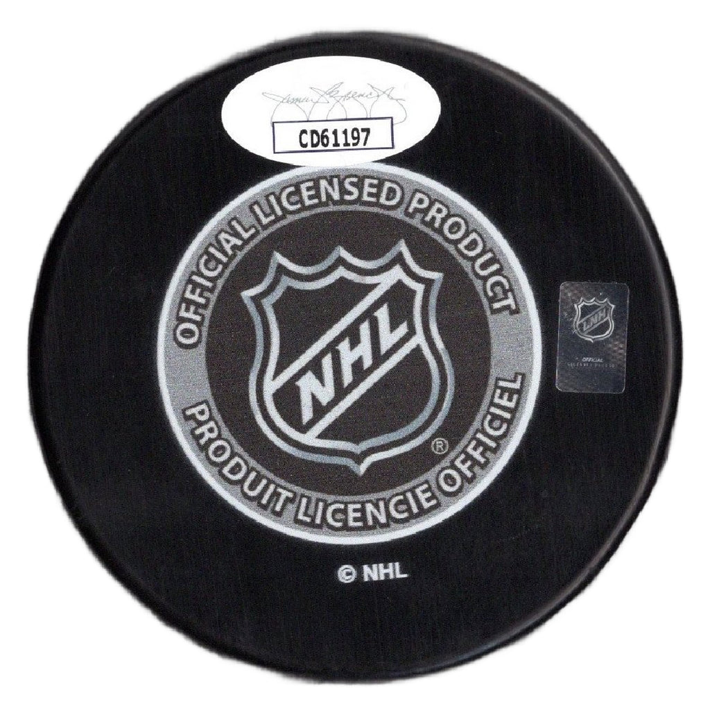 Connor McMichael autographed signed inscribed puck NHL Washington Capitals JSA