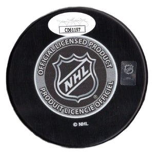Connor McMichael autographed signed inscribed puck NHL Washington Capitals JSA