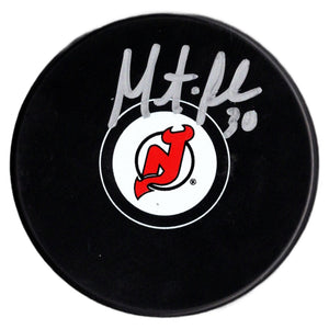 Martin Brodeur autographed signed puck NHL New Jersey Devils JSA COA