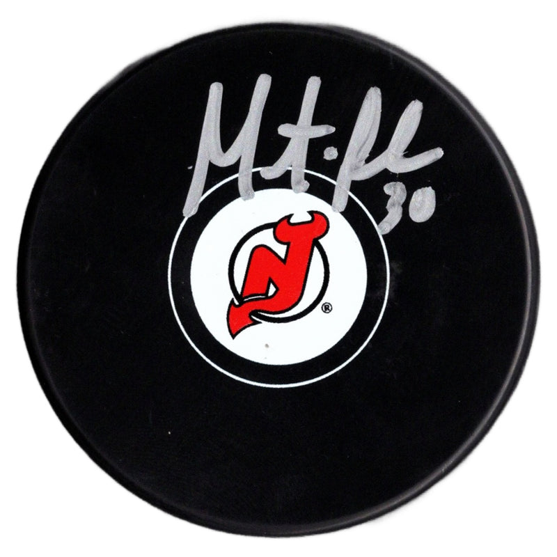 Martin Brodeur autographed signed puck NHL New Jersey Devils JSA COA