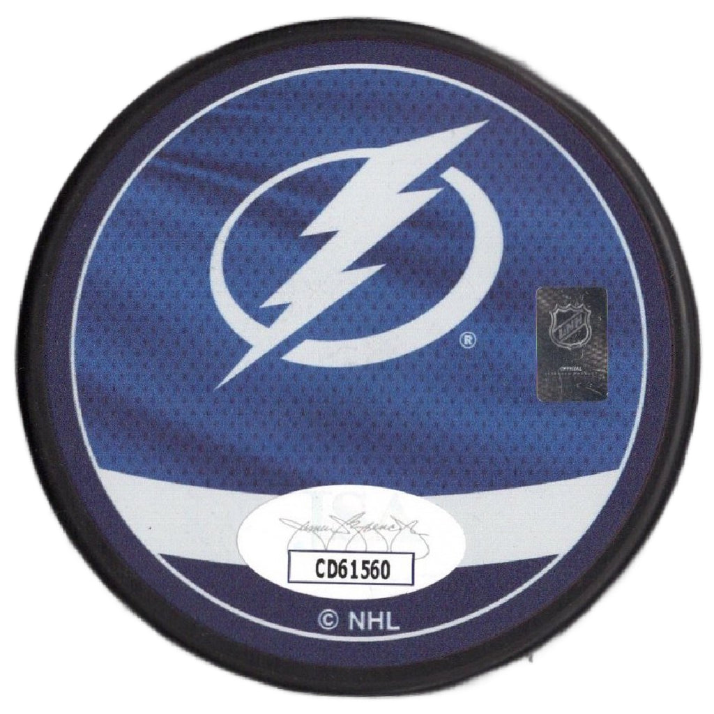 Andrei Vasilevskiy autographed signed puck Tampa Bay Lightning JSA COA