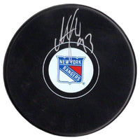 Mika Zibanejad autographed signed puck NHL New York Rangers JSA COA
