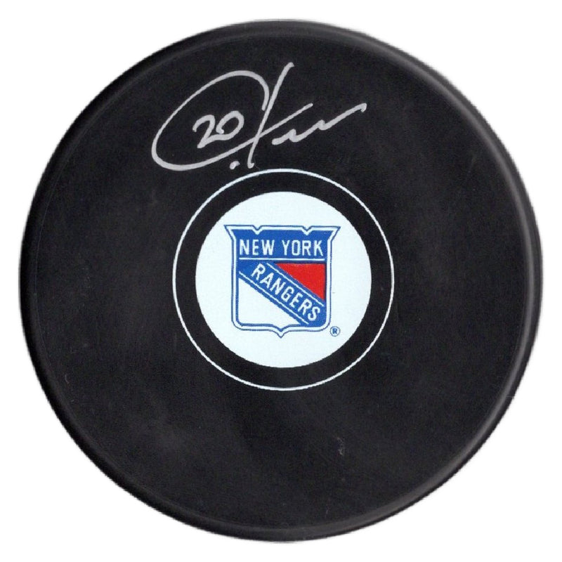 Chris Kreider autographed signed puck NHL New York Rangers JSA COA