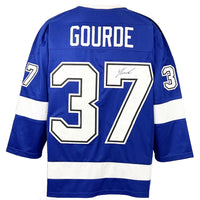 Yanni Gourde autographed signed jersey NHL Tampa Bay Lightning JSA COA