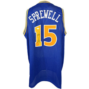 LATRELL SPREWELL AUTOGRAPHED SIGNED CUSTOM BLUE PRO STYLE JERSEY JSA COA