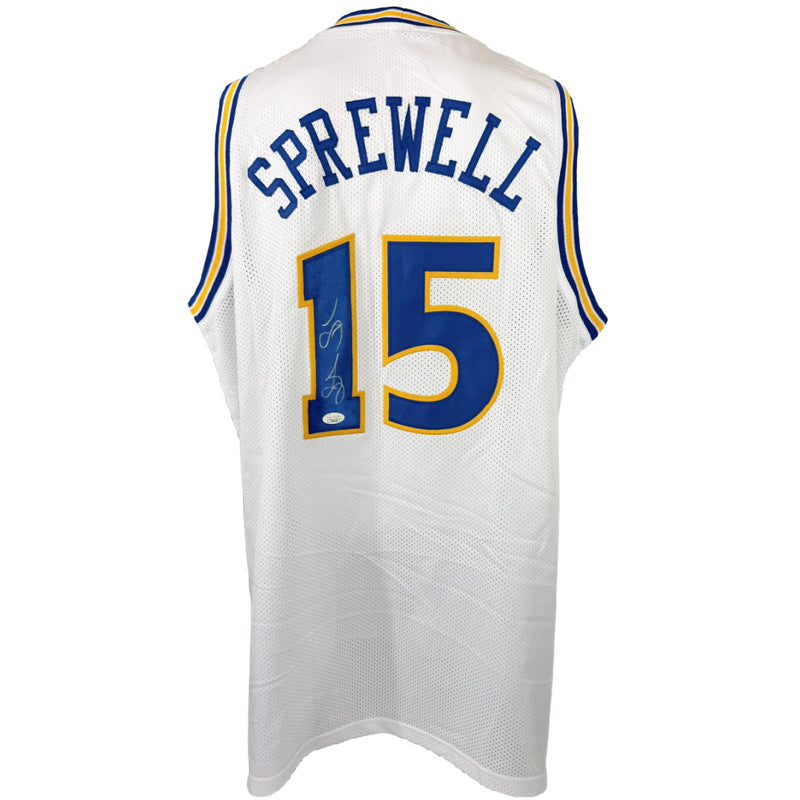 LATRELL SPREWELL AUTOGRAPHED SIGNED CUSTOM WHITE PRO STYLE JERSEY JSA COA