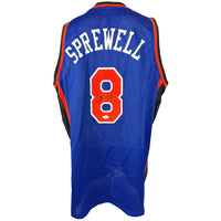 LATRELL SPREWELL AUTOGRAPHED SIGNED CUSTOM BLUE PRO STYLE JERSEY JSA COA