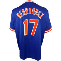 KEITH HERNANDEZ AUTOGRAPHED SIGNED CUSTOM BLUE PRO STYLE JERSEY