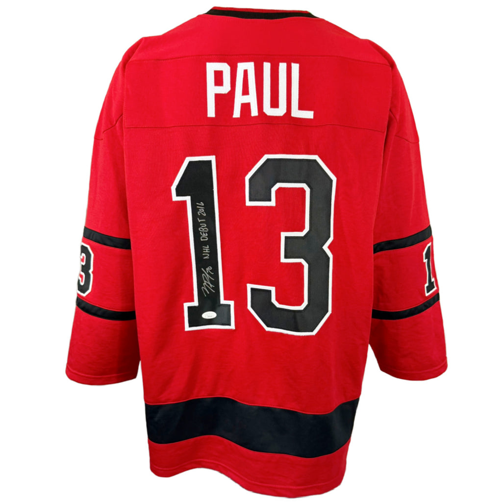 NICK PAUL AUTOGRAPHED SIGNED INSCRIBED CUSTOM  RED PRO STYLE JERSEY JSA COA
