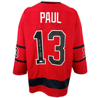 NICK PAUL AUTOGRAPHED SIGNED INSCRIBED CUSTOM  RED PRO STYLE JERSEY JSA COA