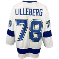 EMIL LILLEBERG AUTOGRAPHED SIGNED CUSTOM WHITE PRO STYLE JERSEY JSA COA