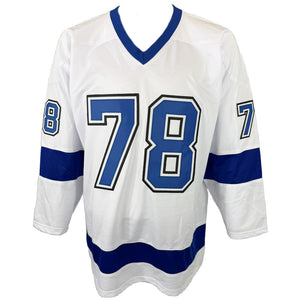 EMIL LILLEBERG AUTOGRAPHED SIGNED CUSTOM WHITE PRO STYLE JERSEY JSA COA