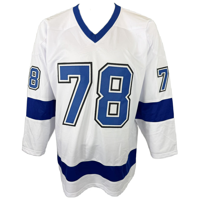 EMIL LILLEBERG AUTOGRAPHED SIGNED CUSTOM WHITE PRO STYLE JERSEY JSA COA
