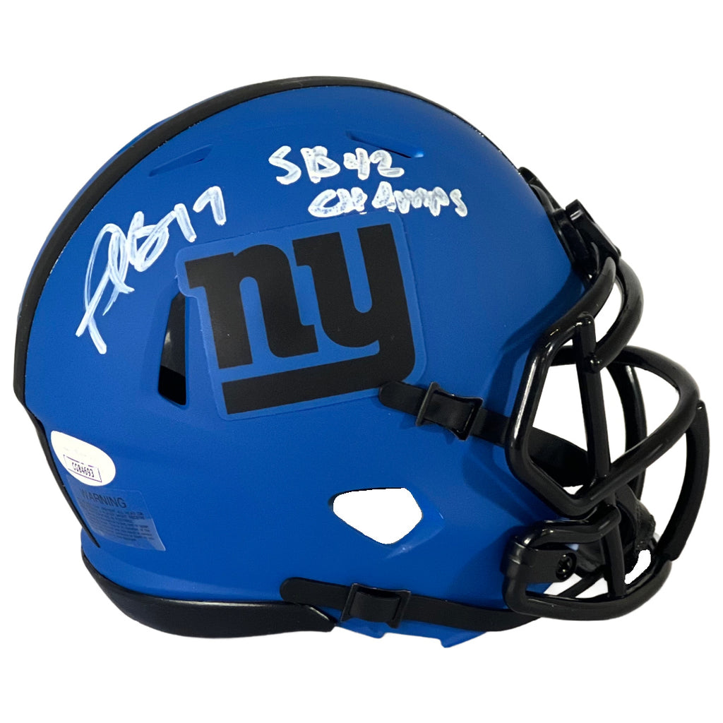Plaxico Burress autographed signed inscribed Rave Mini Helmet JSA COA