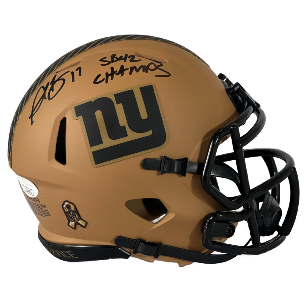 Plaxico Burress autographed signed inscribed Mini Helmet JSA Salute to Service