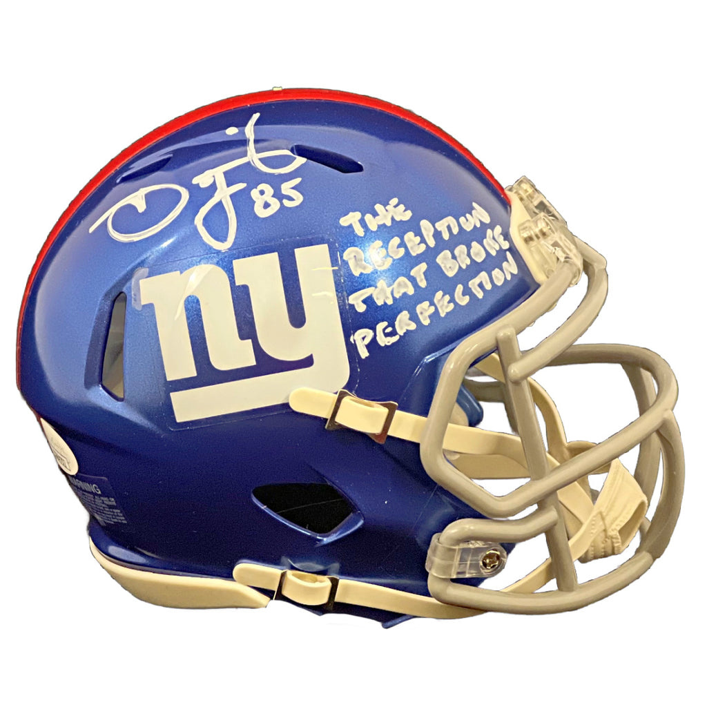 David Tyree autographed signed inscribed Mini Helmet New York Giants JSA COA