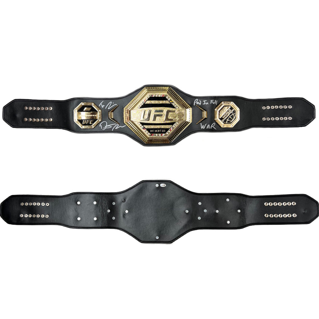 Dustin Poirier autographed signed inscribed belt UFC JSA COA Max Holloway