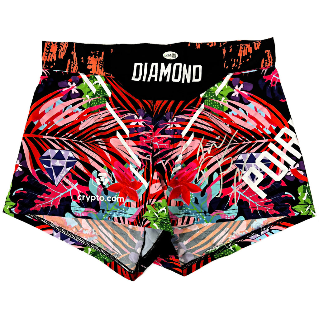 Dustin Poirier autographed signed shorts UFC JSA COA Max Holloway