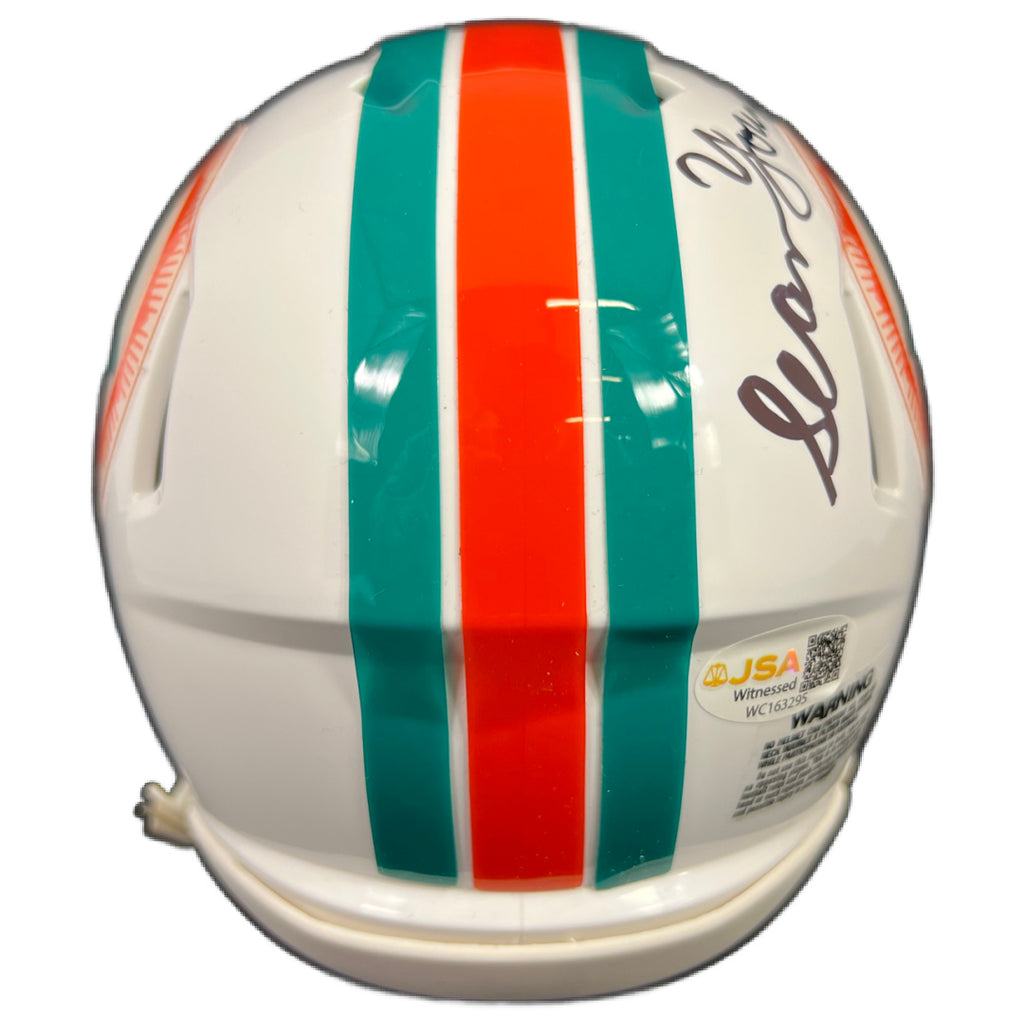 Sean Young autographed inscribed mini helmet Ace Ventura JSA Miami Dolphins