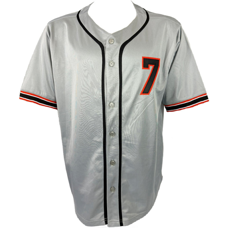 KEVIN MITCHELLE AUTOGRAPHED SIGNED CUSTOM GREY PRO STYLE JERSEY
