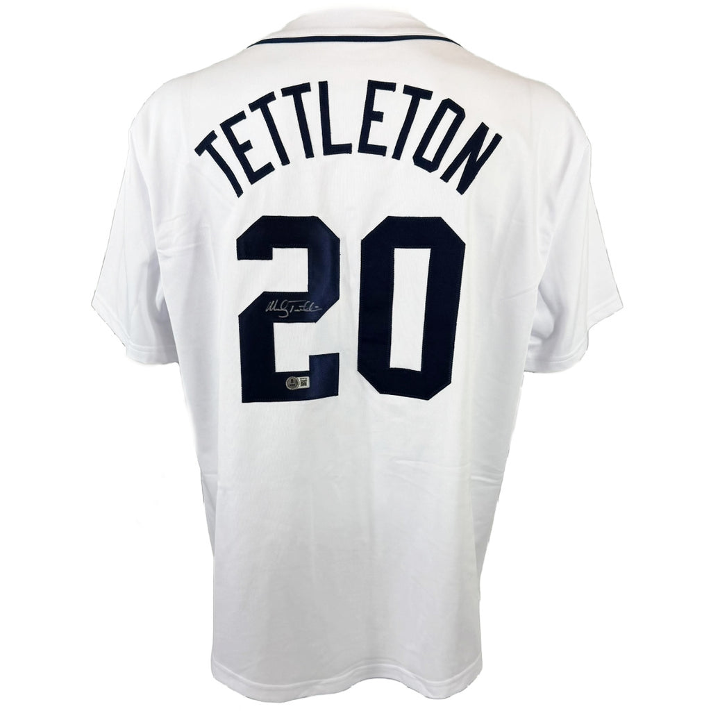 MICKEY TETTLETON AUTOGRAPHED SIGNED WHITE PRO STYLE JERSEY BAS