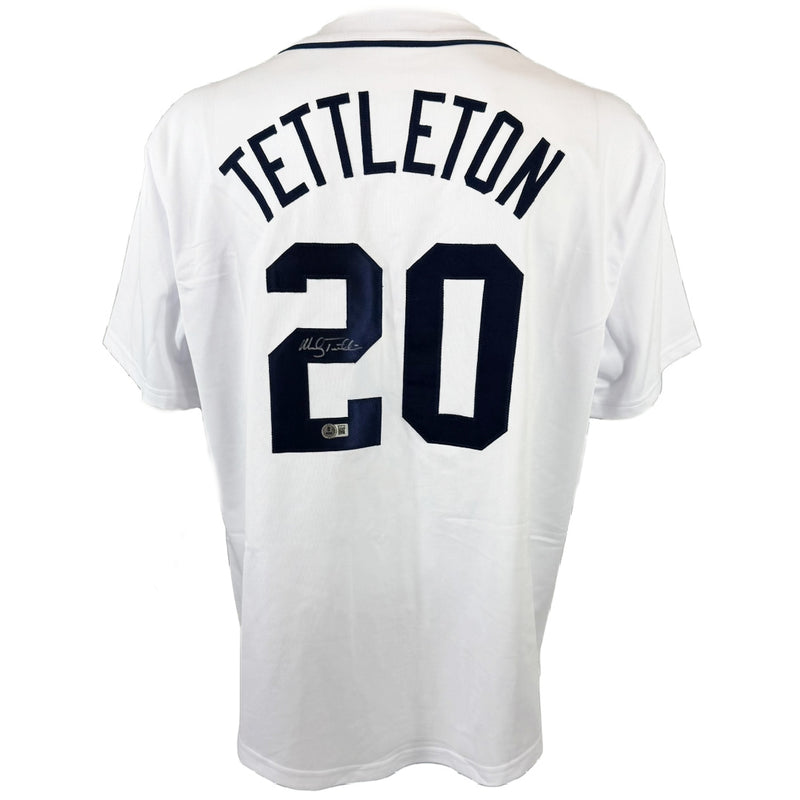 MICKEY TETTLETON AUTOGRAPHED SIGNED WHITE PRO STYLE JERSEY BAS