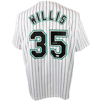 DONTRELLE WILLIS AUTOGRAPHED SIGNED CUSTOM WHITE PRO STYLE JERSEY JSA COA