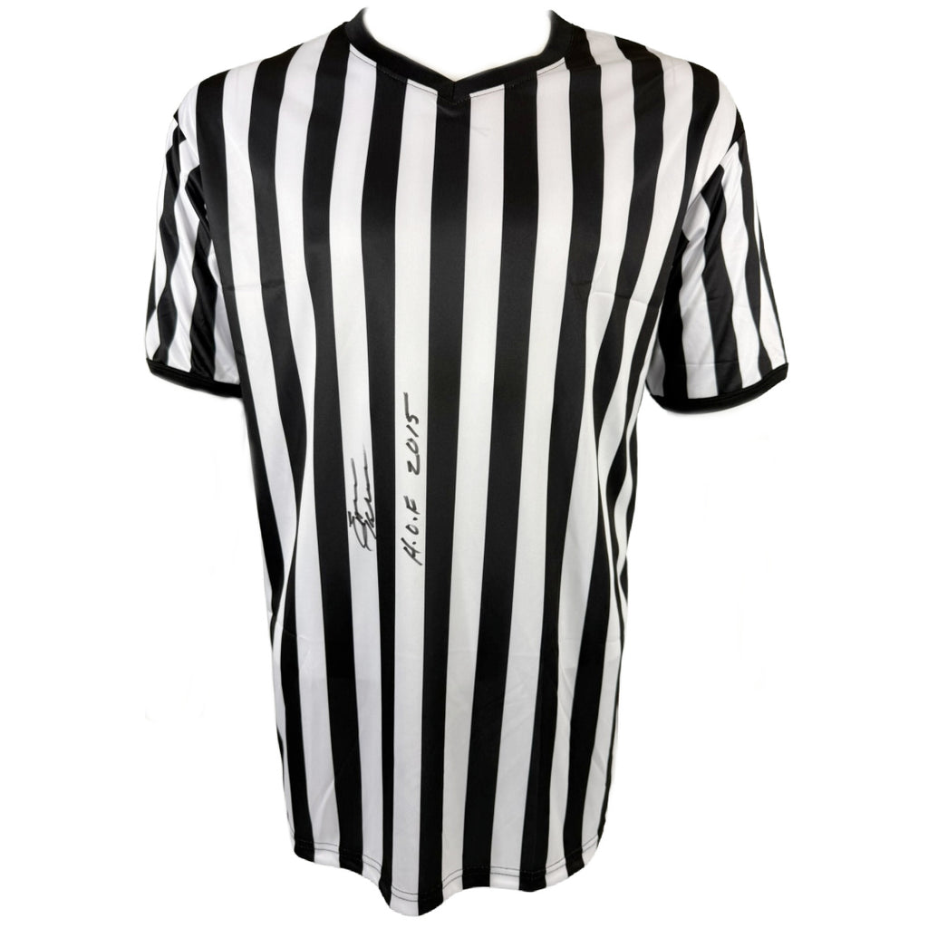 Earl Hebner autographed signed T-Shirt Referee WWE WWF TNA JSA COA