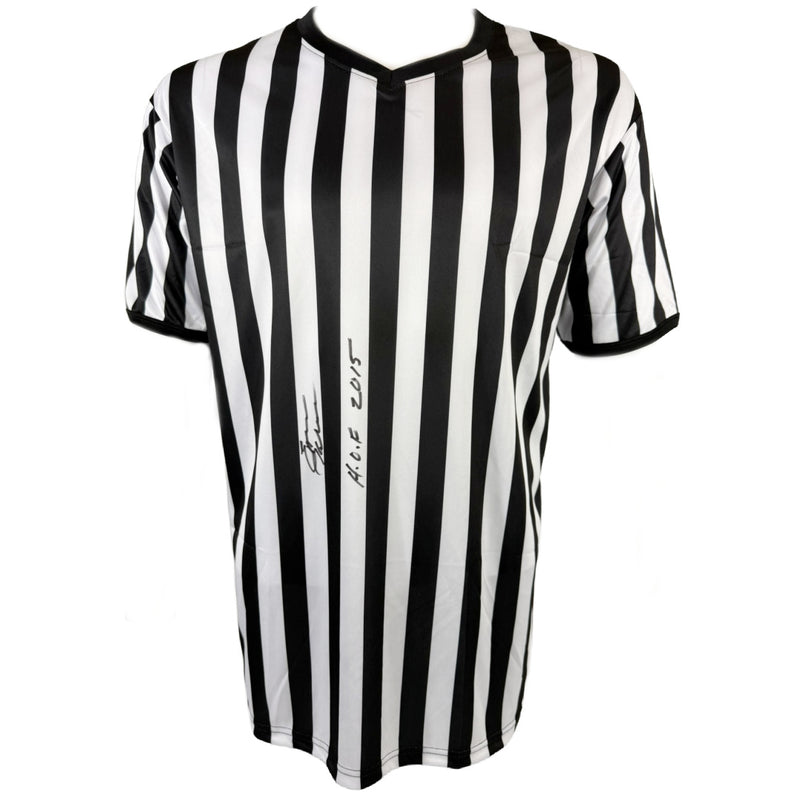 Earl Hebner autographed signed T-Shirt Referee WWE WWF TNA JSA COA
