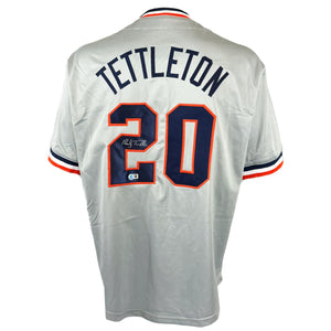 MICKEY TETTLETON AUTOGRAPHED SIGNED GREY PRO STYLE JERSEY BAS