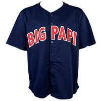 DAVID ORTIZ AUTOGRAPHED SIGNED CUSTOM NAVY PRO STYLE JERSEY JSA